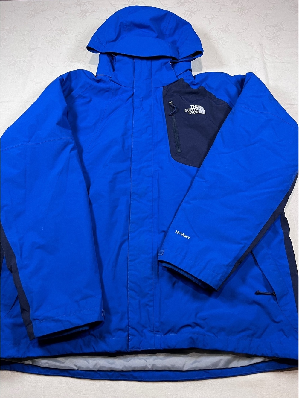 The North Face Hyvent 3 in 1 Jacket Navy Royal Blue Size XL Waterproof Warm